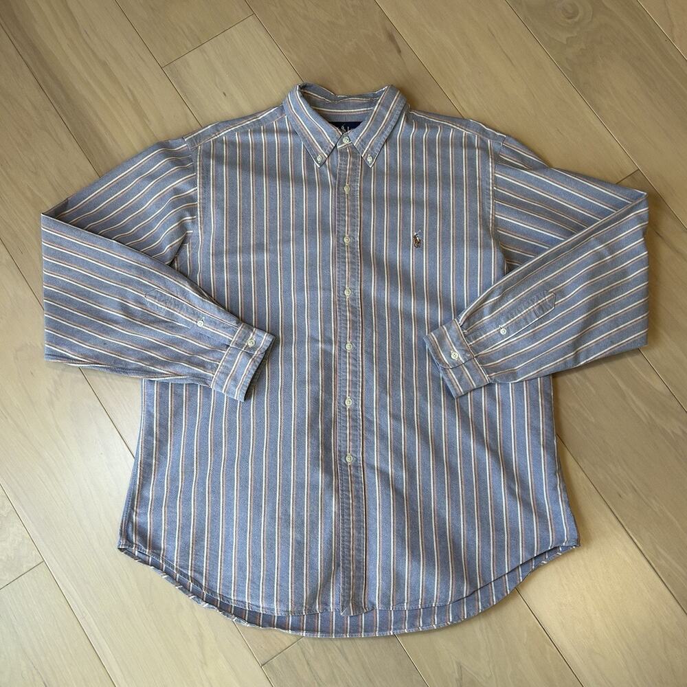 Ralph Lauren Classic Fit Oxford Shirt Button Up Washed Stripes *Marks Men’s XL